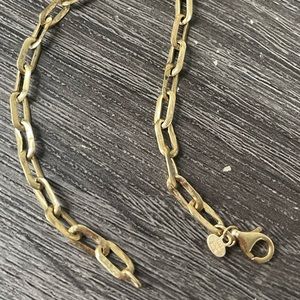 14k solid gold link bracelet
